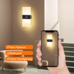 KwatTsz LED Wandleuchte mit Touch-Bedienung – Akku Wandlampe Warmweiss 2er Set – Bild 5