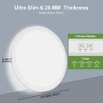 LEZOE 30cm LED Deckenleuchte mit Bewegungsmelder – 24W dimmbar, 2400lm für Badezimmer & Flur – Bild 3