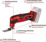 Einhell TC-MG 18 Li-Solo Akku-Multifunktionswerkzeug – 3in1 Sägen, Schleifen & Schaben – Bild 4