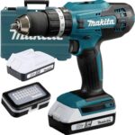 Makita HP488D011 Akku-Schlagbohrschrauber 18V – Komplett-Set mit 2 Akkus & Koffer
