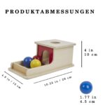 YAANI Montessori Objektpermanenzbox – Holzspielzeug für Babys ab 6 Monaten – Bild 2