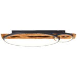 Lightbox LED Deckenlampe mit Holzbalken & LED-Ringen – Dimmbar für Wohnzimmer – Bild 2