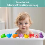 9er Set Badespielzeug Wassertiere schimmelfrei – Weiches Badewannenspielzeug ab 1 Jahr – Bild 6