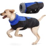Wasserdichter Hundemantel mit Polarfleece – Winterjacke mit Reflexstreifen für kleine bis grosse Hunde
