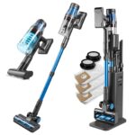 CLEANmaxx AeroTec 500 Akku-Staubsauger mit Absaugstation – 60 Min Laufzeit & UV-C Milbenaufsatz
