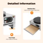 Bdneygtyr Elektrischer Crepes Maker 3KW – 40cm Antihaft-Platte mit Temperaturregelung – Bild 4