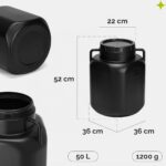 Garronda 50L Weithalsfass – BPA-freier Kunststoffbehälter für Lebensmittel & Wasser – Bild 2
