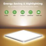 zemty 2er-Pack LED-Deckenleuchte 22cm – 2100lm, 3 Farbtemperaturen, Wasserfest für Küche & Bad – Bild 2