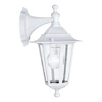 EGLO Laterna 4 Außen-Wandlampe – Klassische Laterne aus Aluguss & Glas, IP44