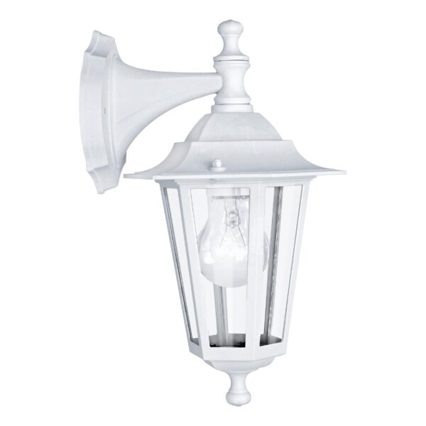 EGLO Laterna 4 Außen-Wandlampe – Klassische Laterne aus Aluguss & Glas, IP44