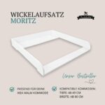 Puckdaddy Wickelaufsatz Moritz für IKEA Malm – Wickeltisch 77×76 cm, Weiß – Bild 2