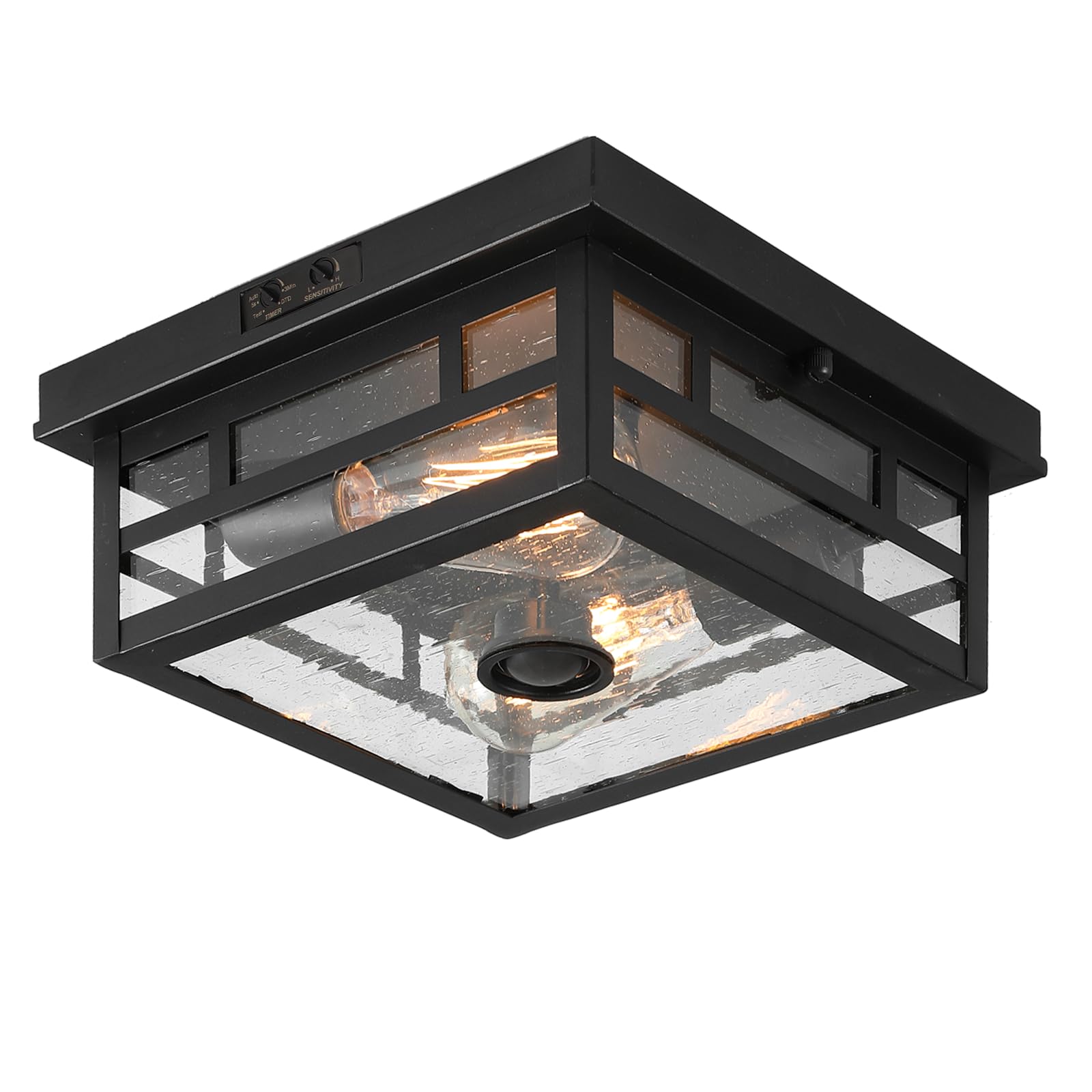 CALOKES Aussendeckenleuchte mit Bewegungsmelder – Industrial Design für Hauseingang & Terrasse