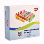 BOHS Montessori-Zylinderblöcke – 4er Set Holzpuzzle mit Knöpfen für frühe Motorik – Bild 8