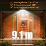 JESLED Solarleuchte 90 LED mit Bewegungsmelder – Superhelle Wandleuchte IP65 für Garten, 2er Set – Bild 5