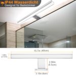 Karrong LED Spiegelleuchte 40cm mit Fernbedienung – Dimmbar 3 Farbtemperaturen IP44 – Bild 3