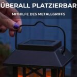 Festive Lights 17,5cm Solar Laterne mit flackernder LED-Flamme – Gartenbeleuchtung IP44 – Bild 6