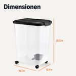 Amazon Basics Tierfutterbehälter 31,2 L mit Rädern – Frischhaltung für Hunde & Katzen – Bild 6