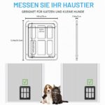 Adiwo Katzenklappe für Fliegengitter 31,5 x 25 cm – Automatischer Magnetverschluss – Bild 2