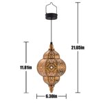 Lifeel Marokkanische Solarlaterne – Hängende Gartendekoration mit LED & Lichtsensor – Bild 3