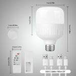 Aipsun Akku-Wandleuchte 2er Pack mit Fernbedienung – 5500mAh dimmbar für flexibles Wohnlicht – Bild 5