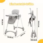 Bonnlo Baby Hochstuhl 7-fach höhenverstellbar – Sicherer Kinderhochstuhl ab 6 Monaten – Bild 2