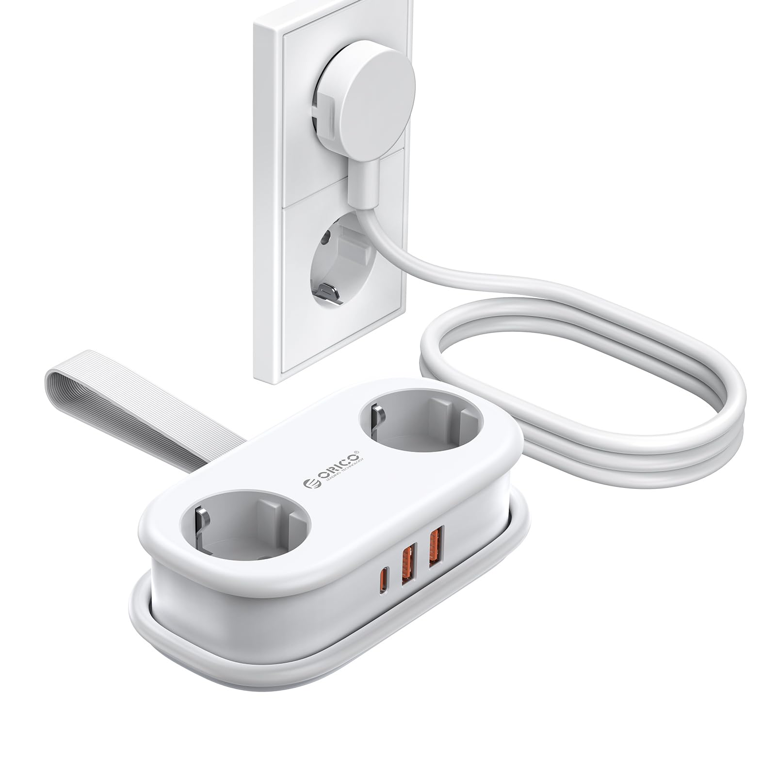 ORICO AP3 Reise-Steckdosenleiste mit USB-C PD 20W – 5-in-1 Multifunktion für unterwegs