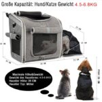 BABEYER Hundefahrradkorb mit 4 Türen & Mesh-Fenster – Erweiterbarer Transportrucksack für kleine Hunde – Bild 3