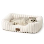 COZY KISS Orthopädisches Hundebett für kleine Hunde & Katzen – Waschbar Beige