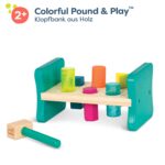 B. toys Formsortierer mit Hammerbank aus Holz – Pound & Play 8-teilig ab 2 Jahren – Bild 5