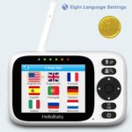HelloBaby Babyphone mit Kamera ohne WLAN – 3,2" Display, 320° Schwenk, Nachtsicht, 305m Reichweite – Bild 9