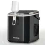 Kicinn Eiswürfelmaschine 12 kg/Tag – Kompakter Eisbereiter mit Selbstreinigung für Zuhause
