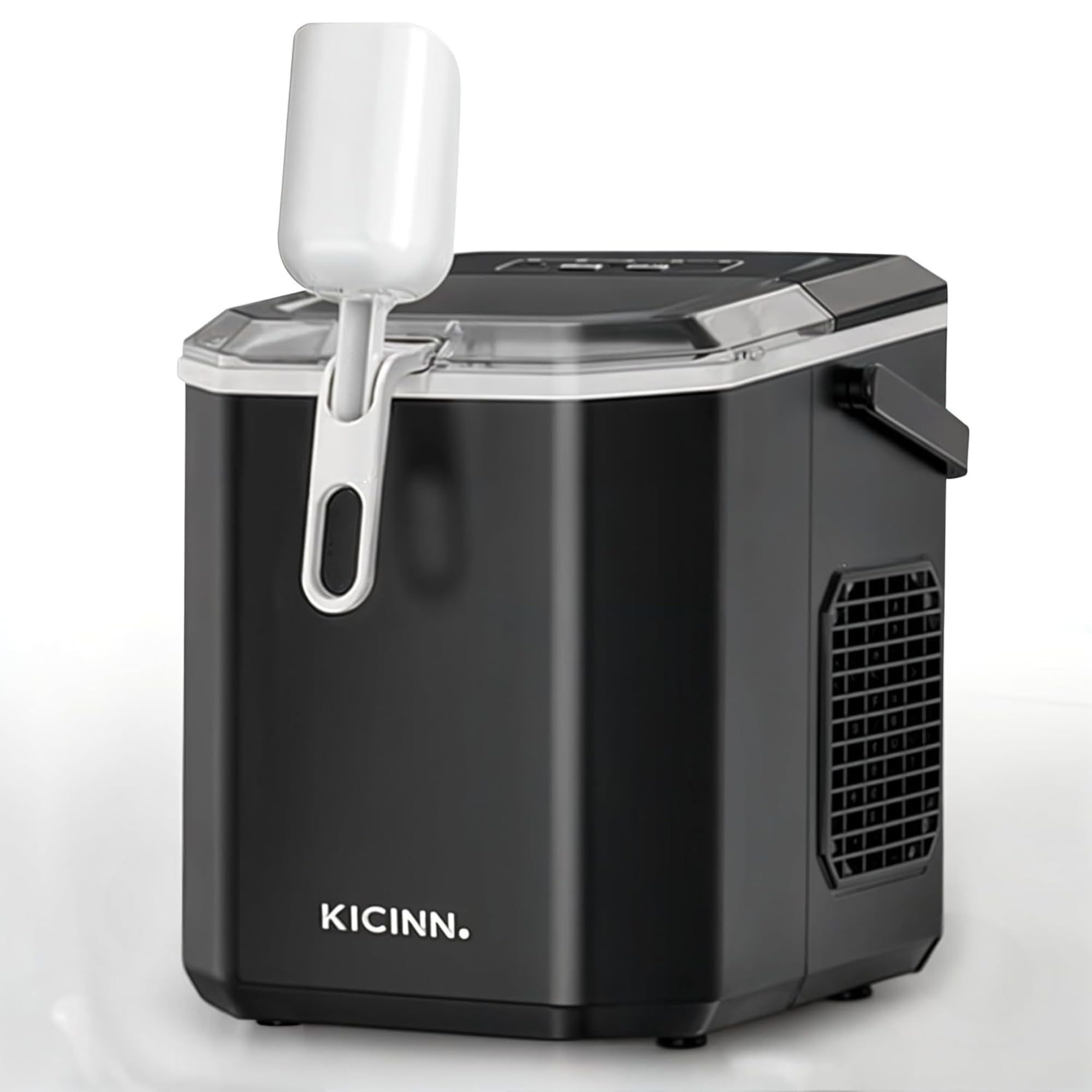 Kicinn Eiswürfelmaschine 12 kg/Tag – Kompakter Eisbereiter mit Selbstreinigung für Zuhause
