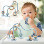 AiTuiTui Baby Hochstuhl Spielzeug mit Saugnapf – Sensorisches Lernspielzeug ab 6 Monaten