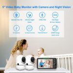 HelloBaby Babyphone mit 2 Kameras & 5" Split-Bildschirm – Sichere Überwachung ohne WLAN – Bild 2