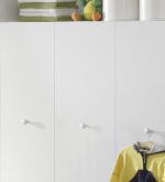Olivia Garderobenschrank Weiss 130x186 cm – Babyzimmer Kleiderschrank mit 3 Türen – Bild 6