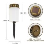 Homemory Solar LED Grablicht weiss – Wasserdichte Friedhofskerze mit Lichtsensor, 2er-Set – Bild 3