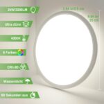 zemty 2er Set LED Deckenleuchte Dimmbar mit Fernbedienung – RGB Farbwechsel für alle Räume – Bild 3