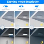 Peasur LED Deckenleuchte 18cm mit Bewegungsmelder – Batteriebetrieben für innen & aussen – Bild 5