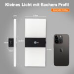 KwatTsz LED Wandleuchte mit Touch-Bedienung – Akku Wandlampe Warmweiss 2er Set – Bild 6