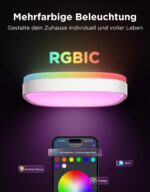 Govee RGBIC Smart Deckenleuchte 24W – 16 Mio. Farben & KI-Steuerung für intelligente Wohnräume – Bild 3