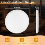 NEEMOSI LED Deckenleuchte 24W dimmbar mit Fernbedienung & Timer – Ø29,5cm für jeden Raum – Bild 5