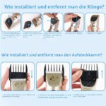 VSSHE Hundeschermaschine Kabellos mit 2 Geschwindigkeiten – Leise Haarschneidemaschine für Hunde, Katzen & Pferde – Bild 3