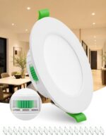 HOMEOW 20er Set LED Einbaustrahler 230V 68–90mm – 5W Spots mit Farbtemperatur-Wahlschalter