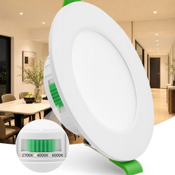 HOMEOW 20er Set LED Einbaustrahler 230V 68–90mm – 5W Spots mit Farbtemperatur-Wahlschalter