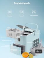 FOHERE Eiswürfelmaschine 14 kg – Kompakter Ice Maker mit 2 Grössen & Selbstreinigung – Bild 9