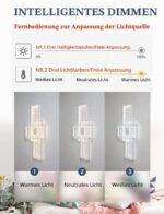 ASDMD LED Deckenleuchte 90cm Aluminium – Dimmbar mit Fernbedienung & 3000K-6000K – Bild 7