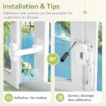 SAFELON 2er Set Verstellbares Fensterschloss – Kindersichere Fensterbegrenzung für Sicherheit & Lüftung – Bild 5