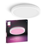 Philips Hue Devote Smart LED-Panel 30 cm – Intelligente Deckenleuchte mit 16 Mio. Farben
