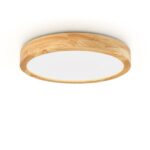Dehobo LED Deckenleuchte 24 W Holz ∅ 30 cm – Moderne Deckenlampe mit 3100 lm für Schlafzimmer & Küche – Bild 9