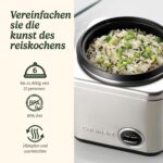 Cuisinart Reiskocher 400g – Multikocher mit Dampfeinsatz & Warmhaltefunktion für bis zu 6 Personen – Bild 2